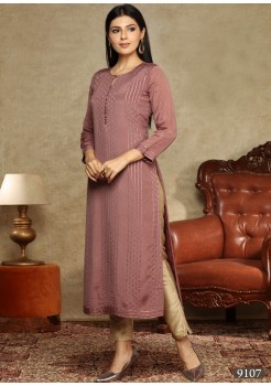 Brown Color Georgette /Chiffon Kurti 